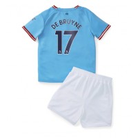 Manchester City Kevin De Bruyne #17 Fotballklær Hjemmedraktsett Barn 2022-23 Kortermet (+ korte bukser)